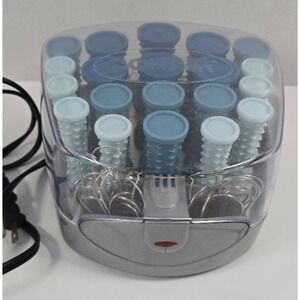 CONAIR Hot Rollers Compact Multi Size Hair setter Curlers Model HS34R blue